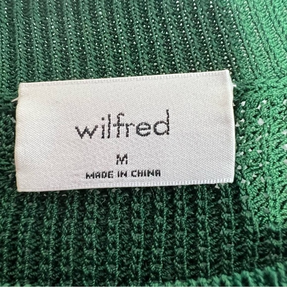 Aritzia Wilfred Livvie Crewneck Oversized Green Sweater size M - Picture 4 of 6